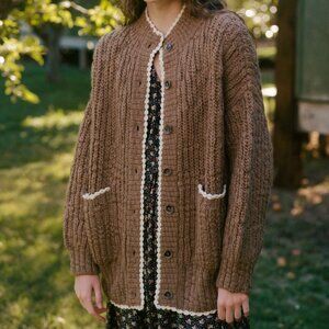 Christy Dawn Hilde Cardigan in Camel